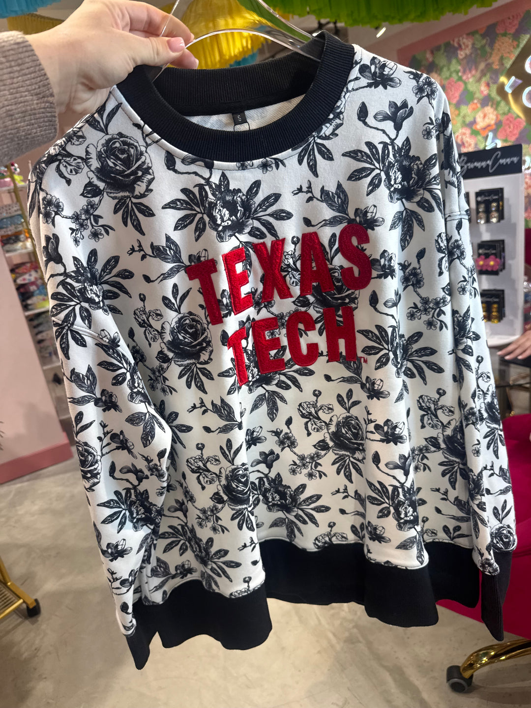 Texas Tech Floral Toile Sweatshirt