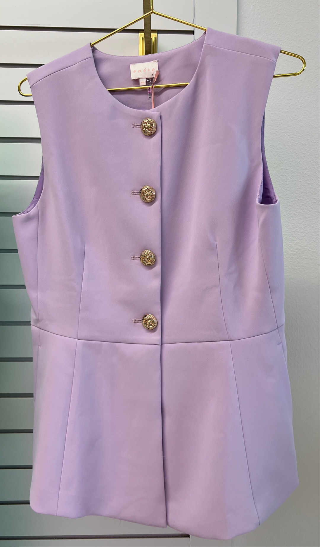 Lovely Lilac Sleeveless Blouse