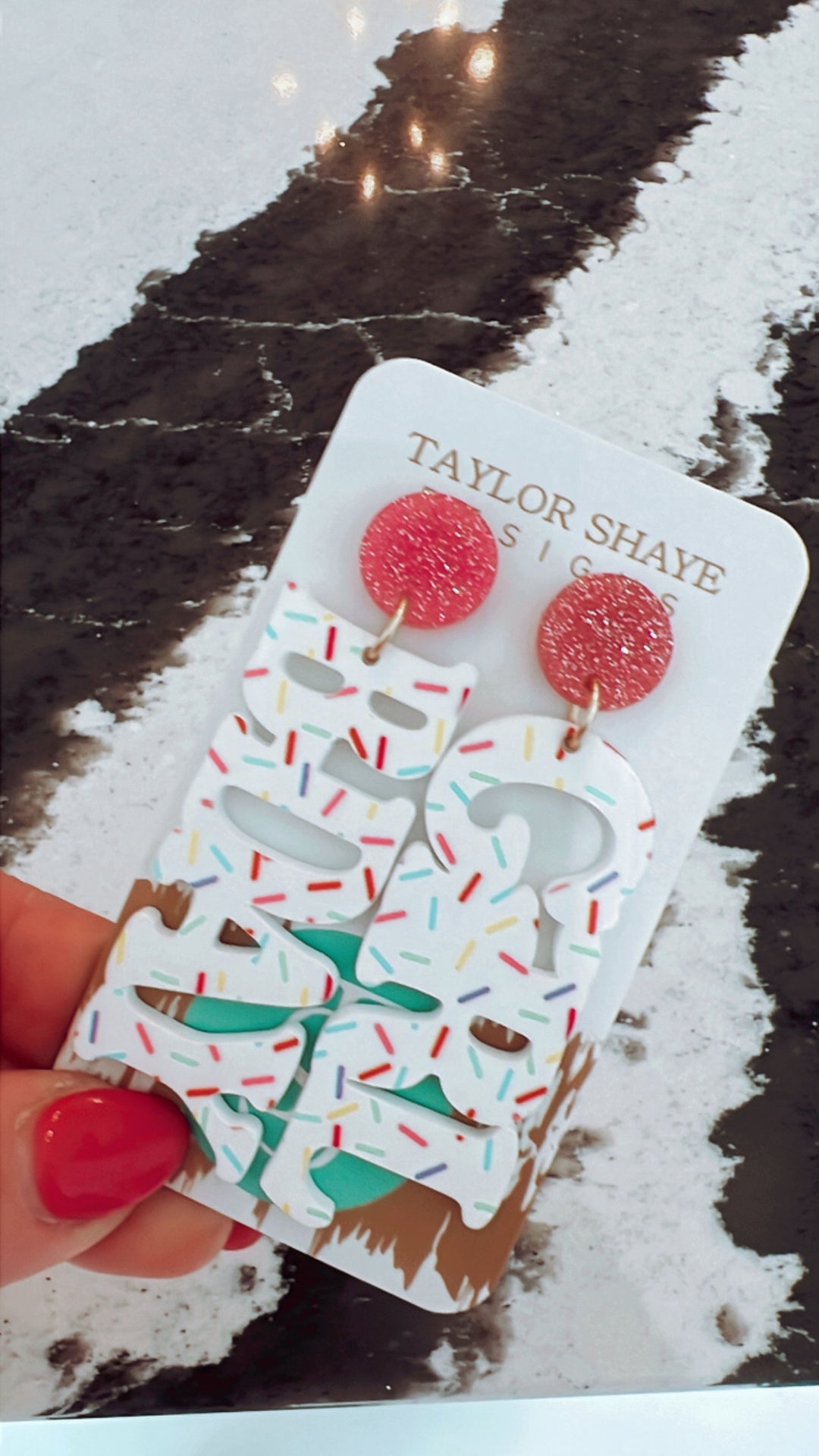 Acrylic Birthday Girl Earrings
