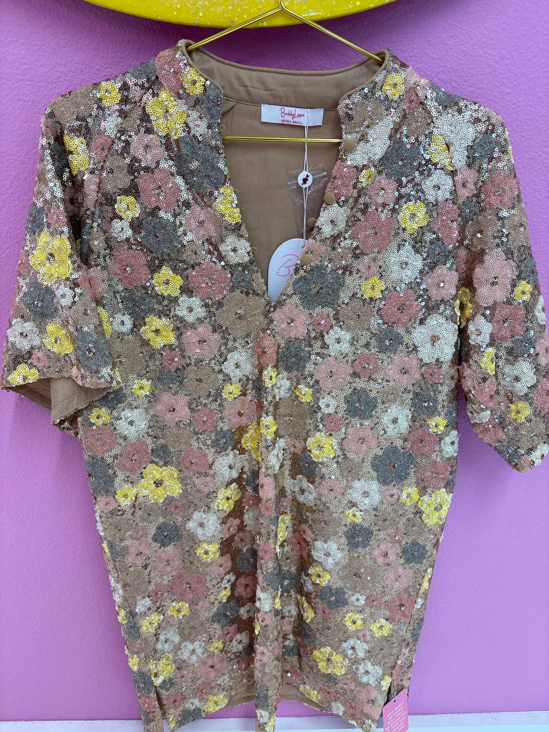 BuddyLove Disco Flower Lulu Shortsleeve Mini Dress