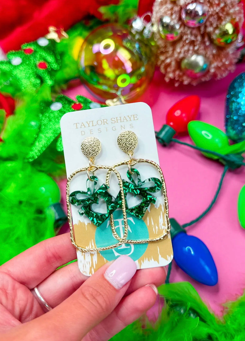 Green Present Hoops