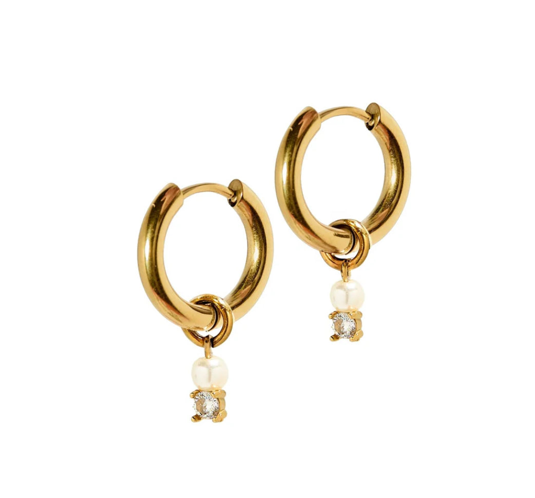 Huggie Charm Earrings