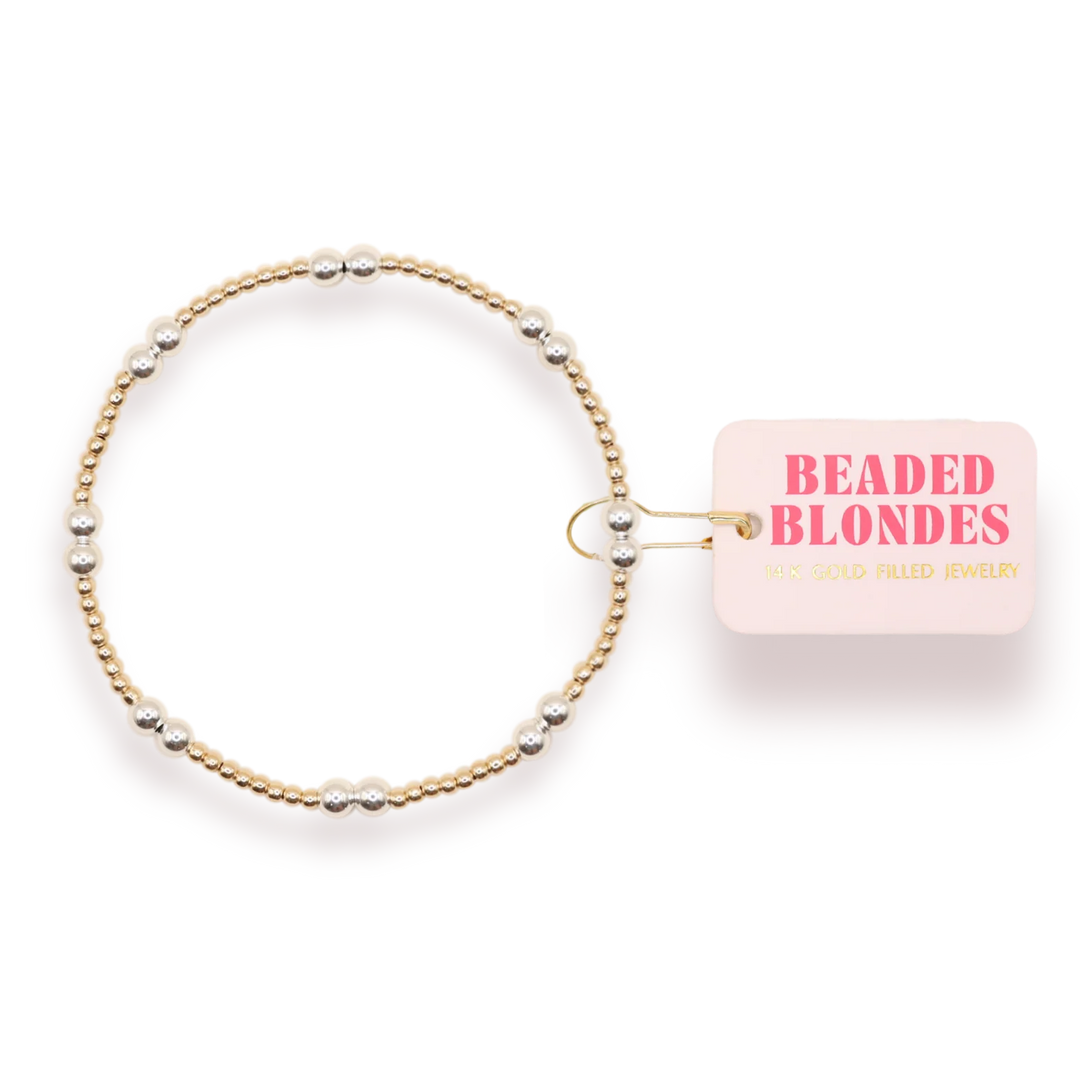 Leah Bracelet in Gold W/ Silver