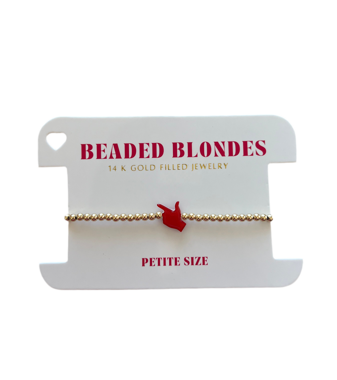 Beaded Blondes Guns Up bracelet