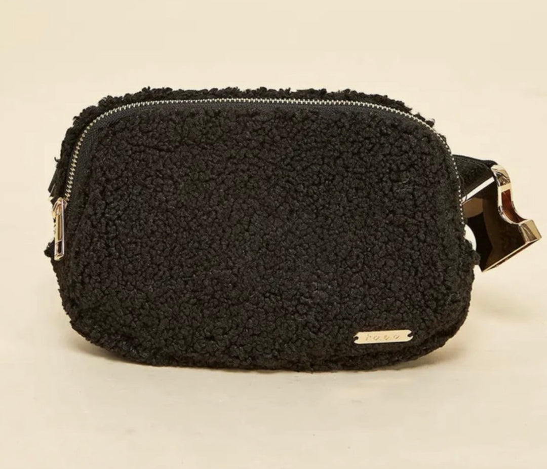 Black Sherpa Fanny Pack