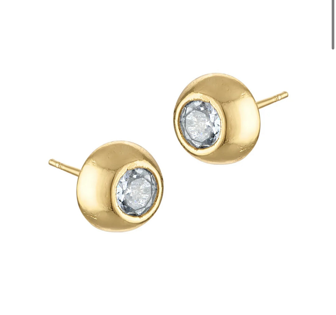 The Harper Half Sphere Stud Earrings