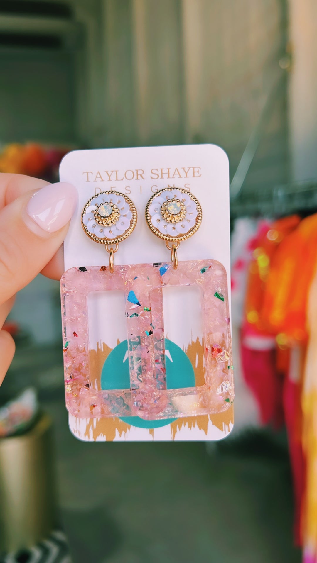 Taylor Shaye Mccall Acrylic Drops | Pink