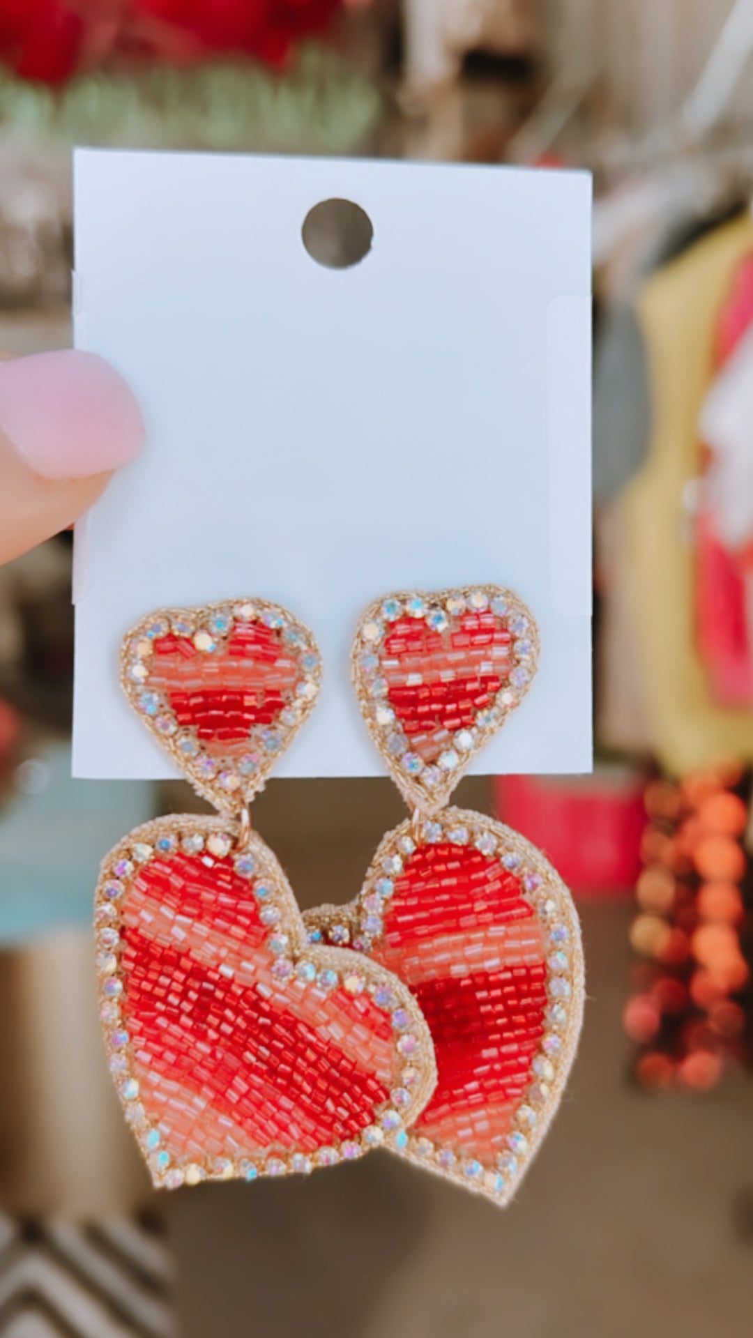Red Lover of Hearts Earrings