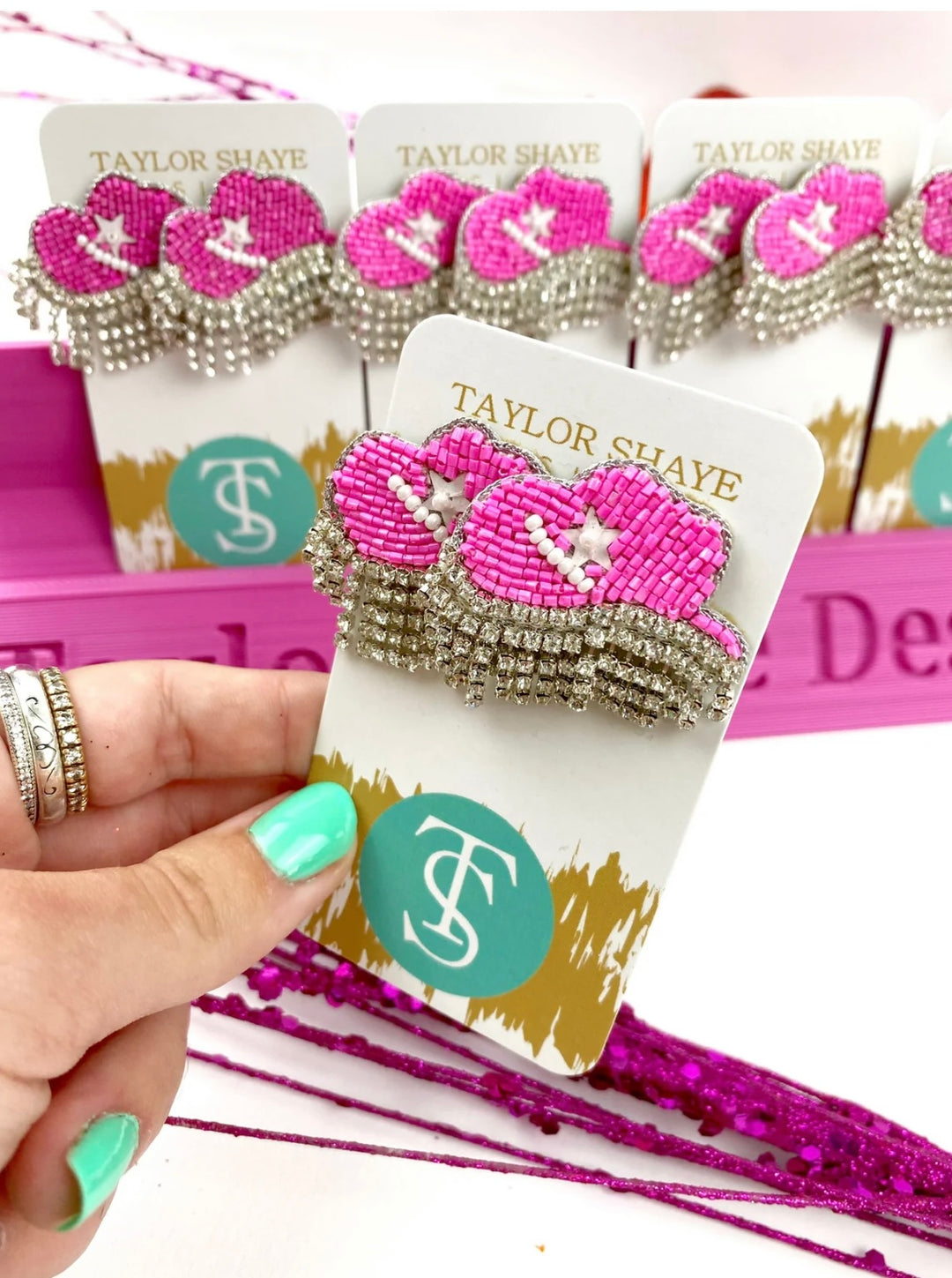 Cowgirl Hat Stud Earrings