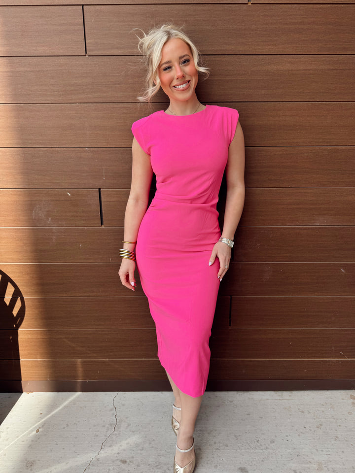 Perfectly Pink Midi Dress