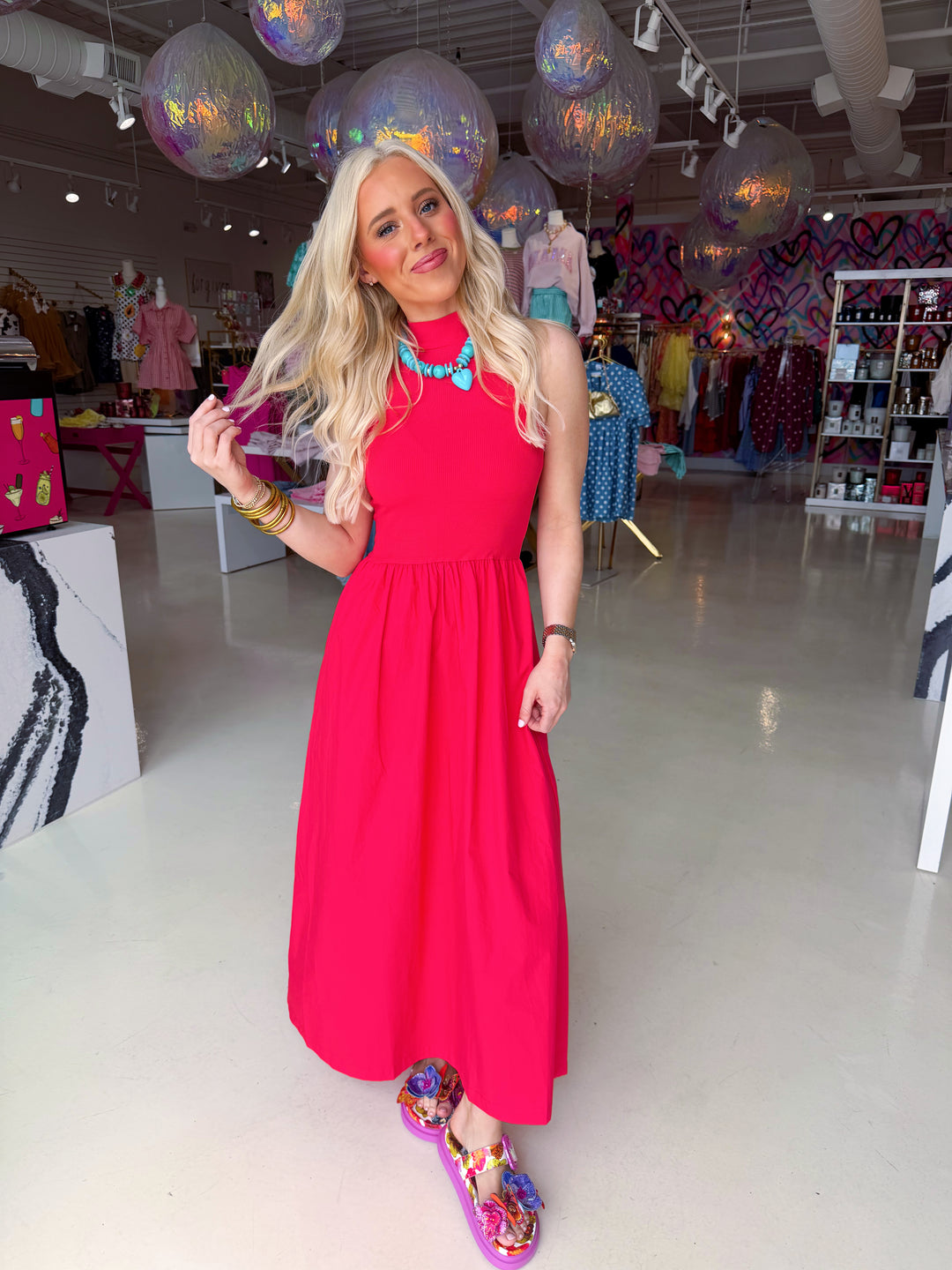 Coral Muse Maxi Dress