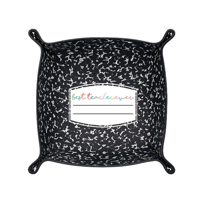 Best Teacher Ever teacher appreciation gift | Leather tray