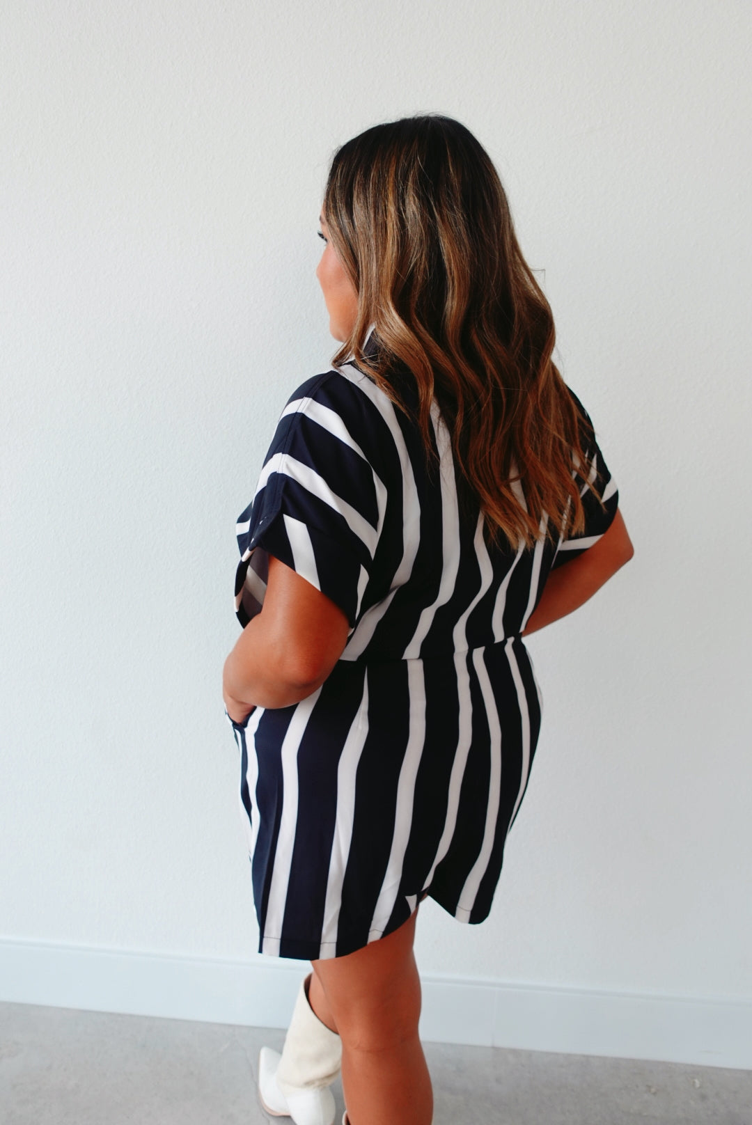 See You at the Jones Stripe Romper