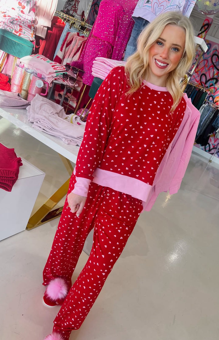 Hearts All Over Ultra Soft PJ Set