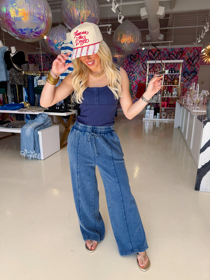 The Everyday On the Go Navy Pants