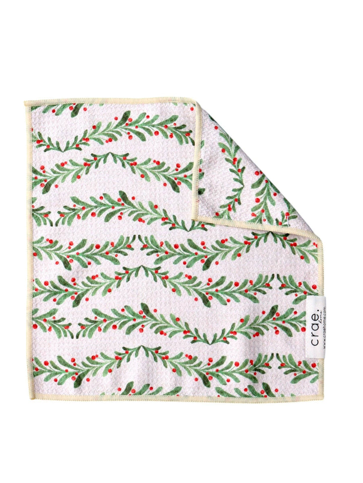 Pine Garland: Double-Sided Washcloth
