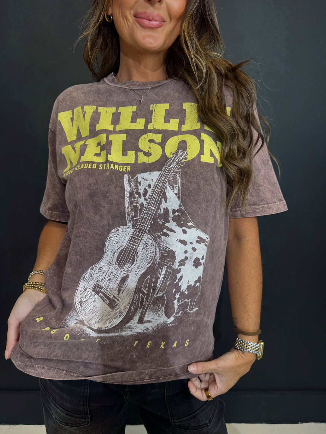 Daydreamer Willie Nelson Red Headed Stragner Tee