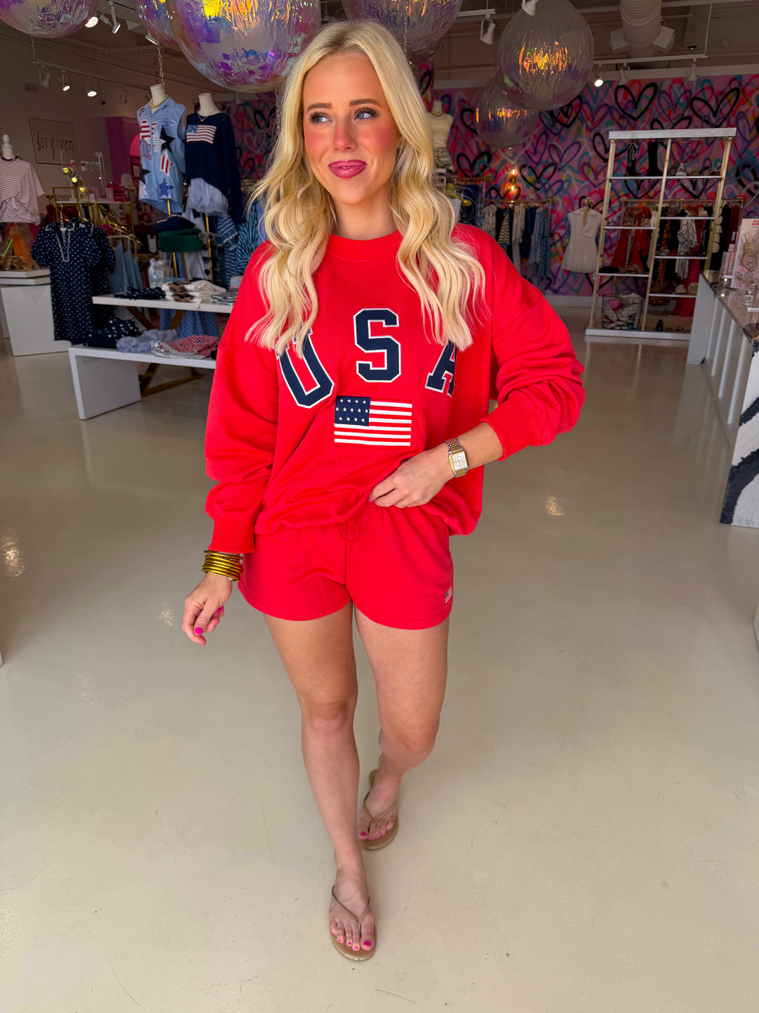 Cherry Red USA Sweatshirt