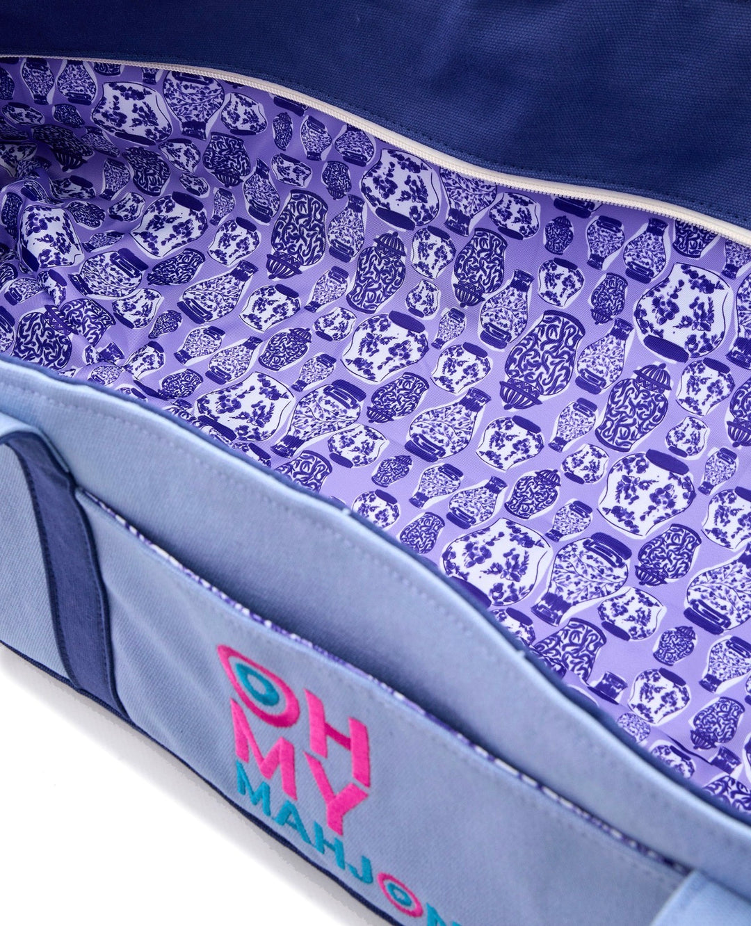 OH MY MAHJONG Blue Mat Storage Bag