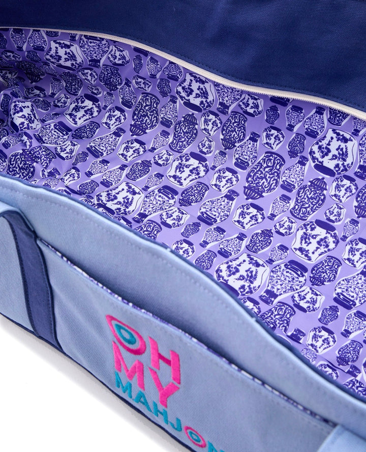 OH MY MAHJONG Blue Mat Storage Bag