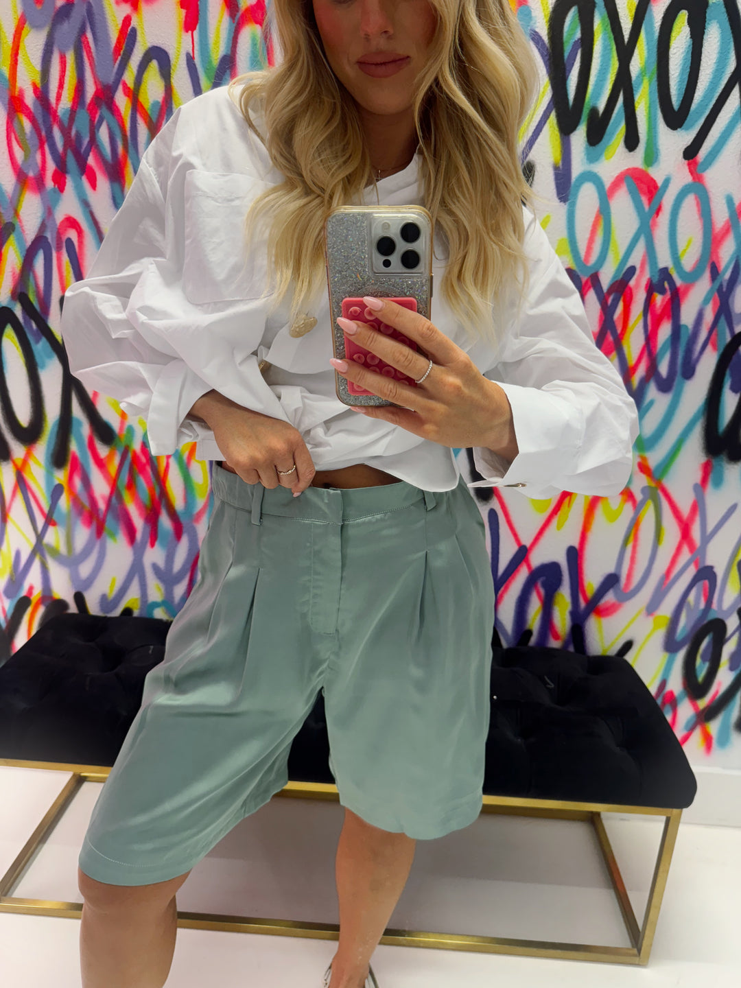 Sage Green Dress Me Up Shorts