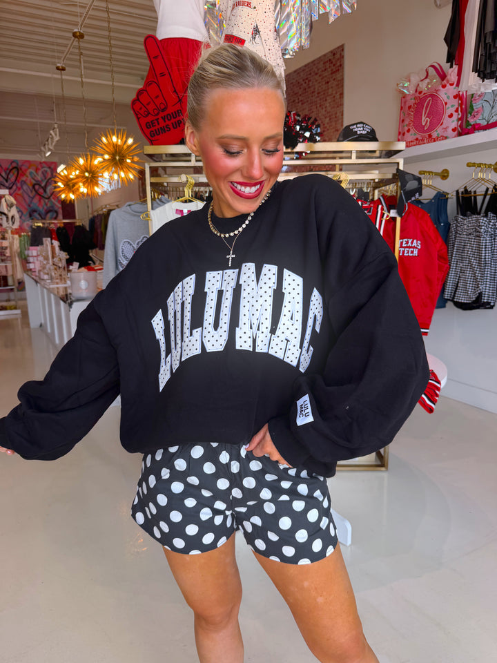 LULUMAC Black/White Polka Dot Sweatshirt