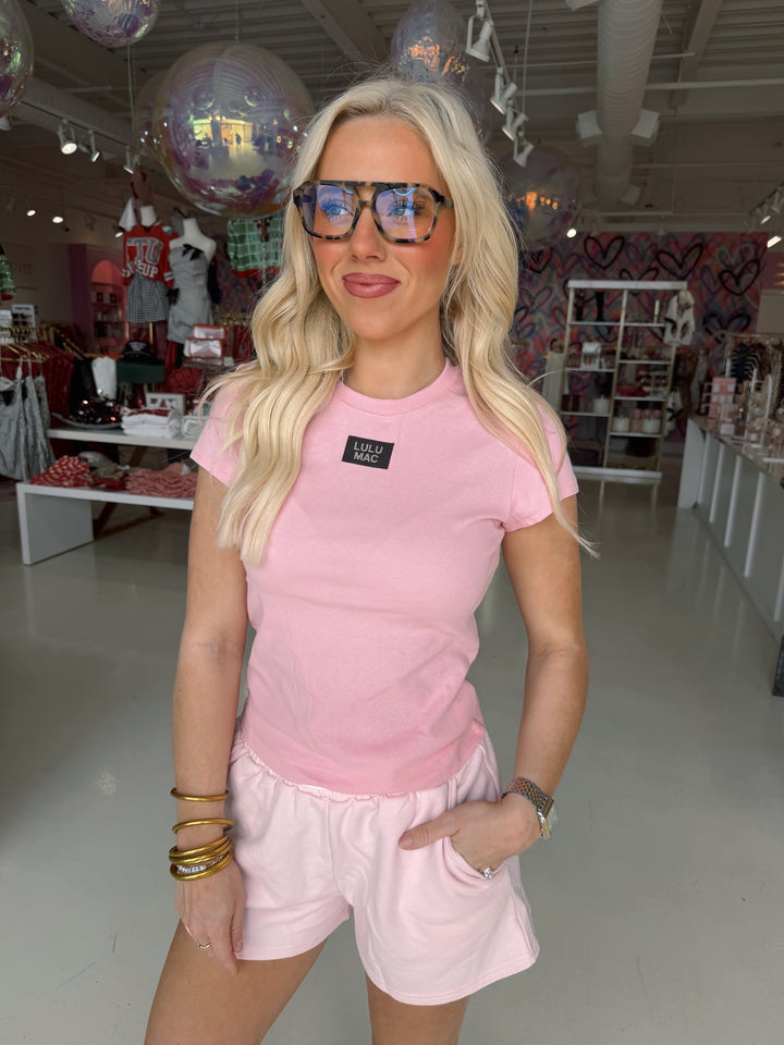 LULU MAC Pink Baby Tee