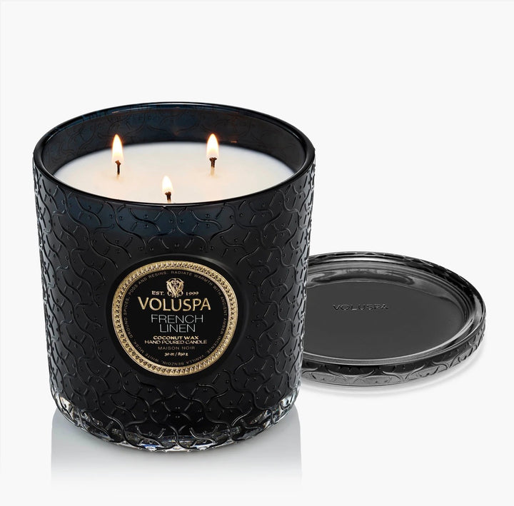 Voluspa French Linen Luxe Candle
