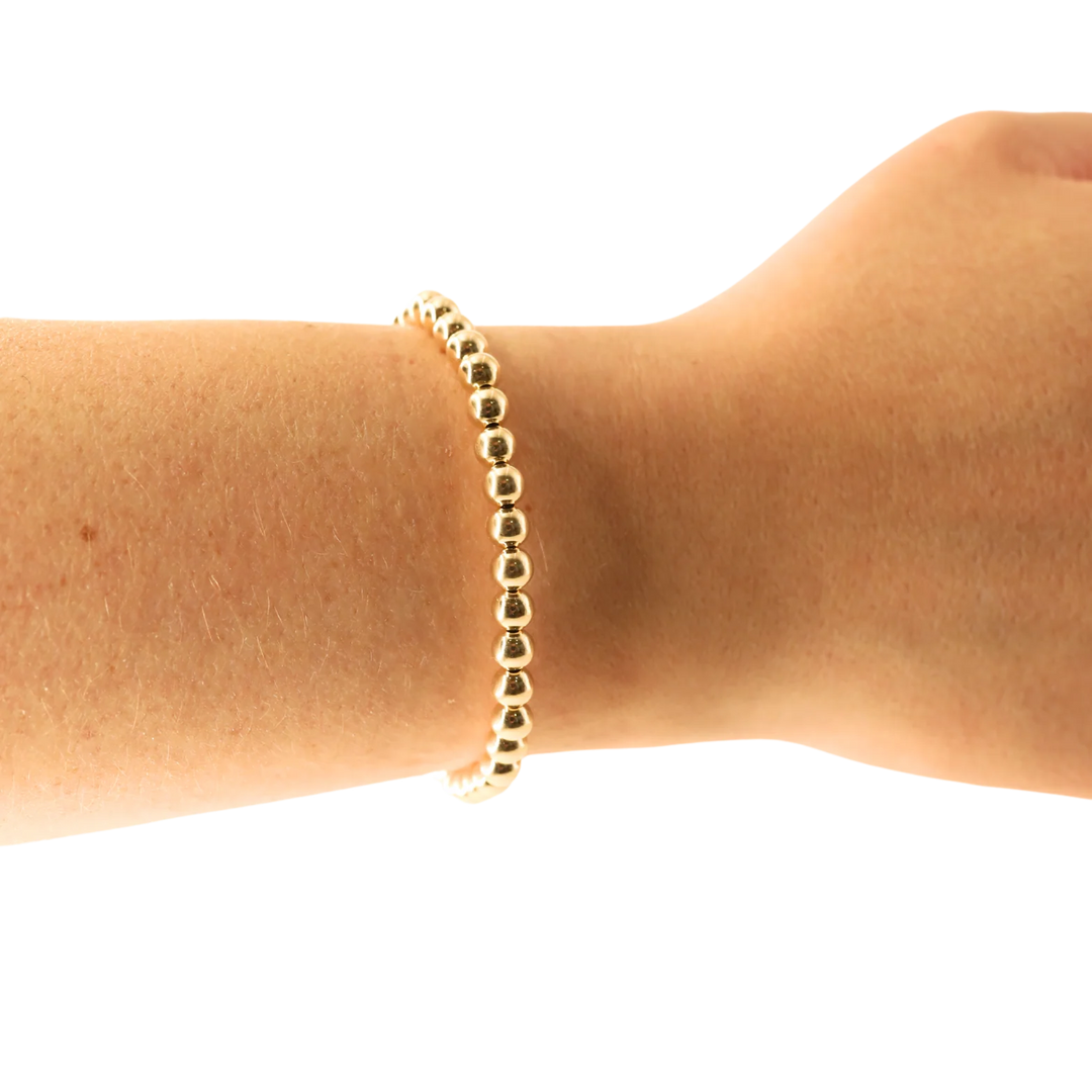 Beaded Blondes 5mm Gold Bracelet(kids size)