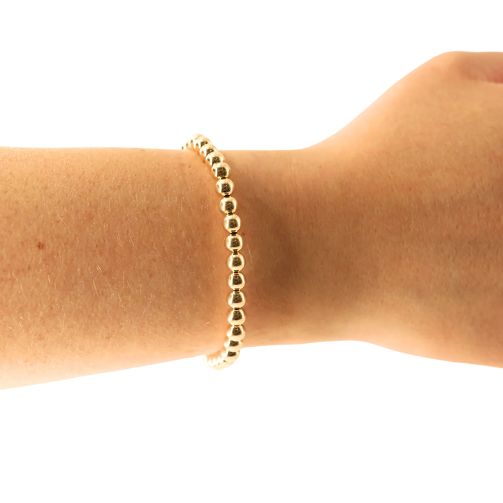 Beaded Blondes 5mm Gold Bracelet(kids size)