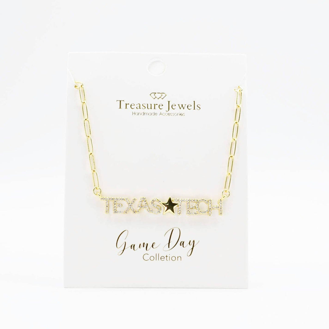 Texas Tech Gold Necklace