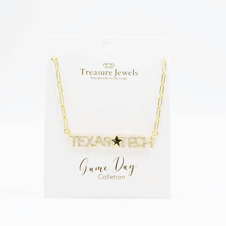 Texas Tech Gold Necklace