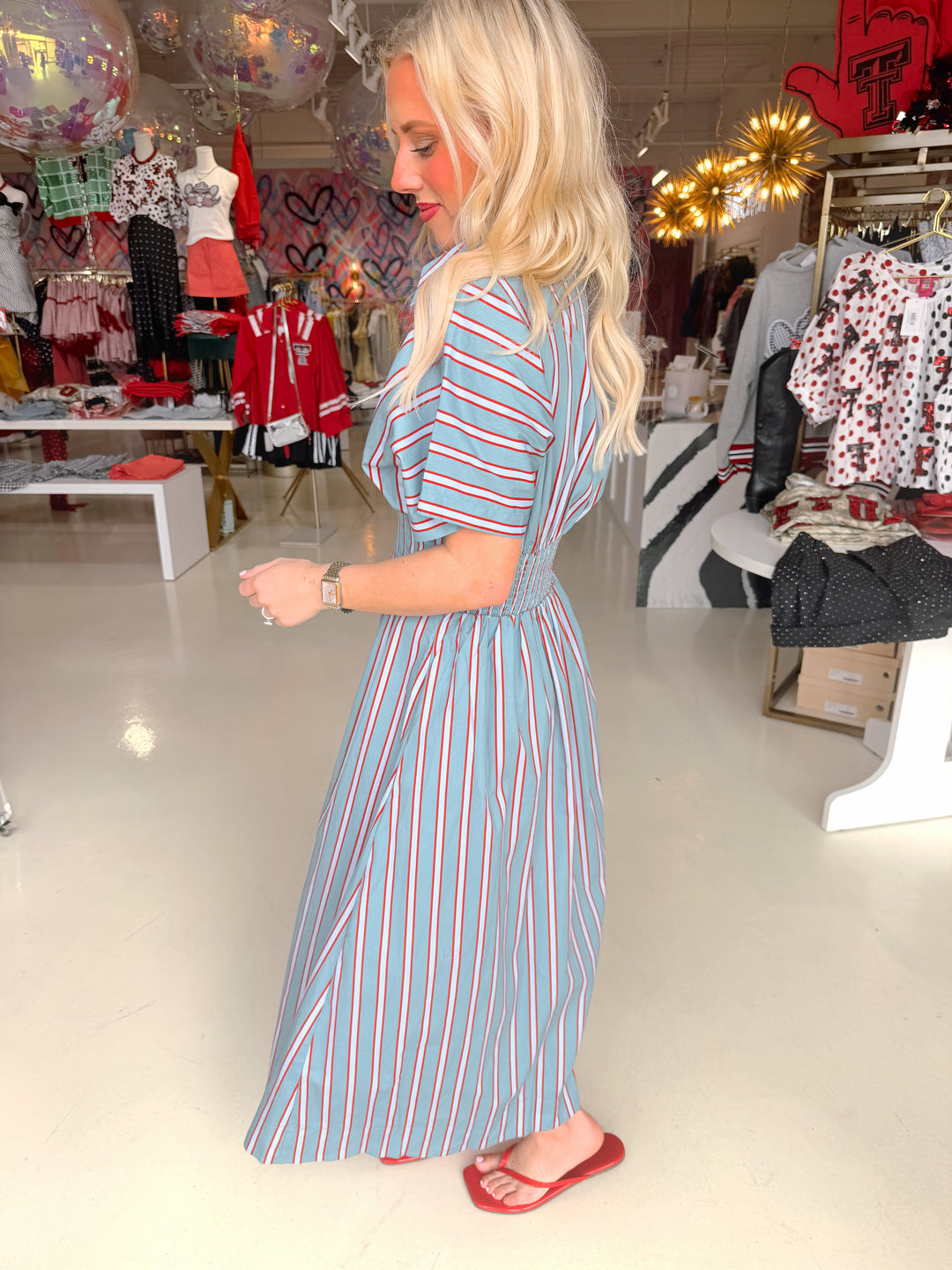 Evan Striped Maxi Dress
