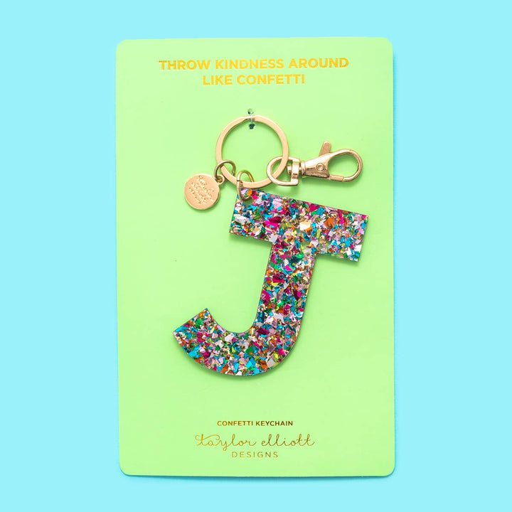 Confetti Acrylic Letter Keychain