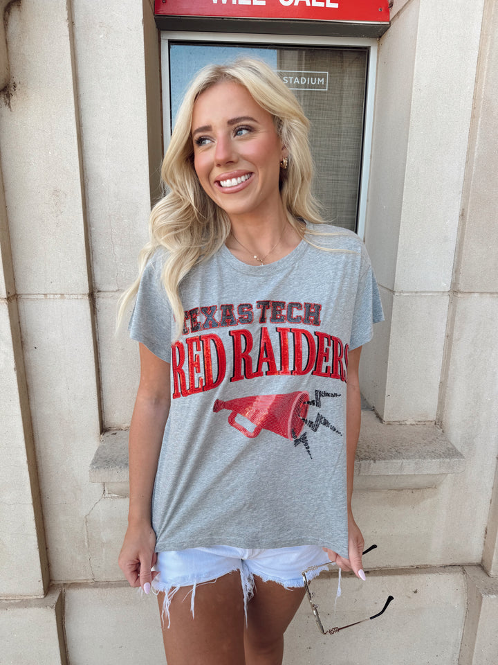 QOS Texas Tech Megaphone & Icons Tee