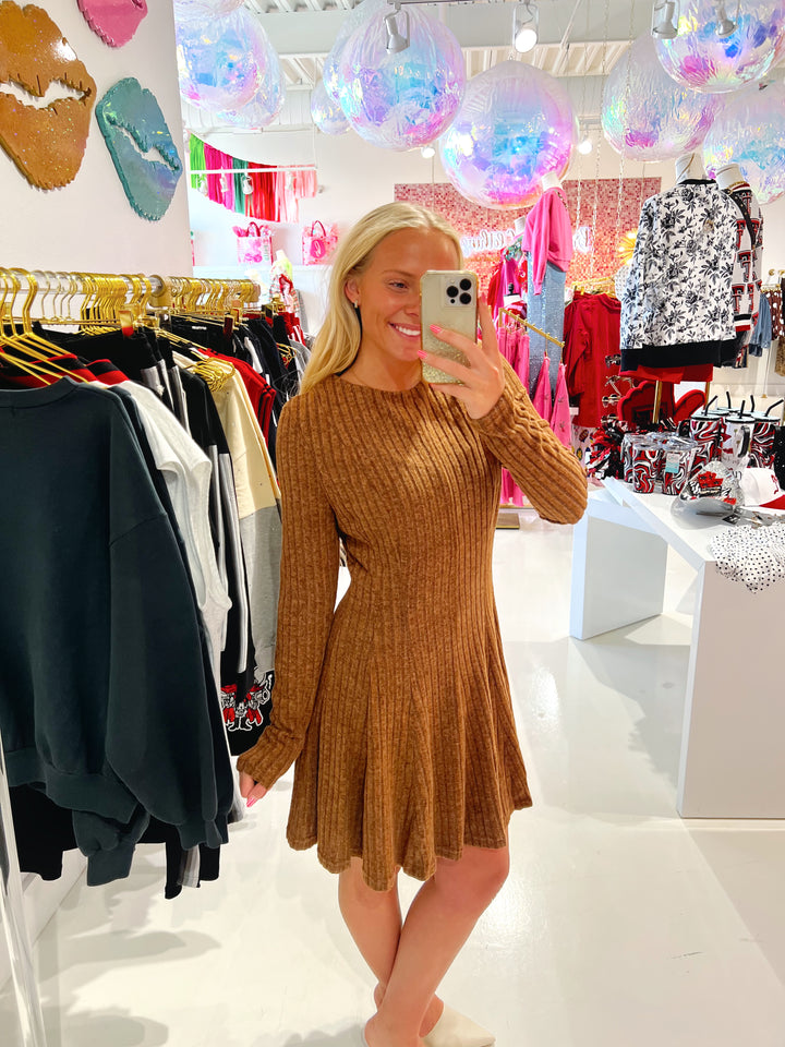 Cuddle Me Soft Brown Sweater Dress