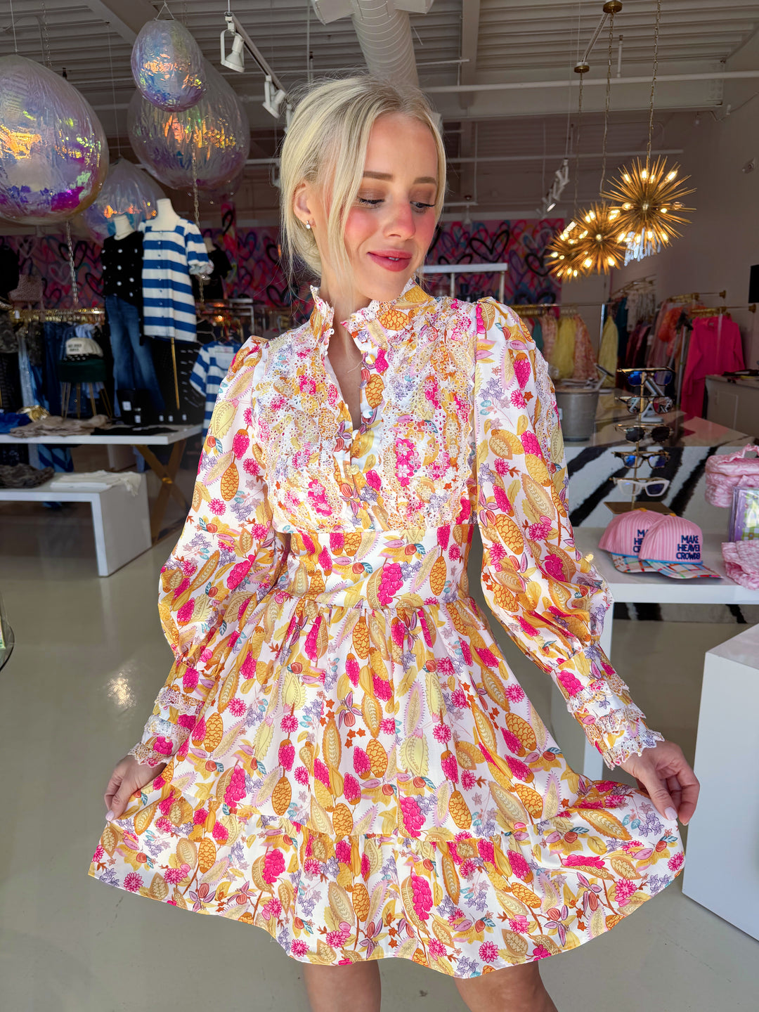 Feeling Fancy Silk Floral Dress