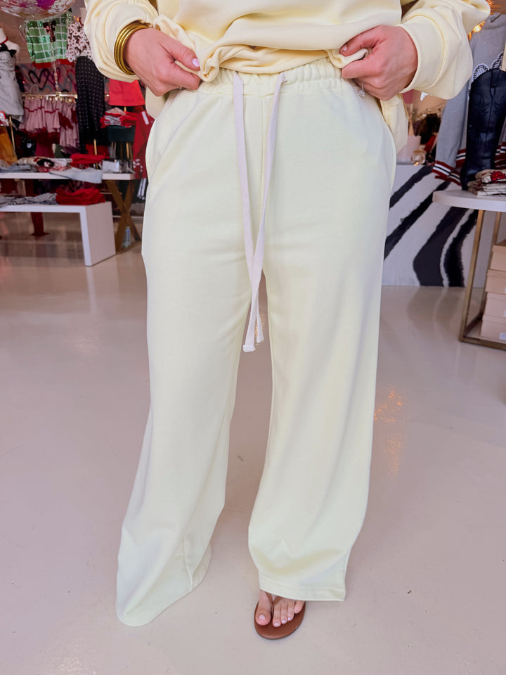 Brinley Butter Yellow Sweat Set