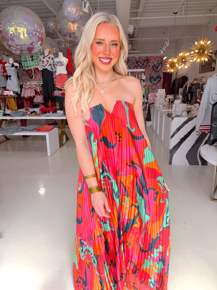 Karlie Pleat Maxi Dress