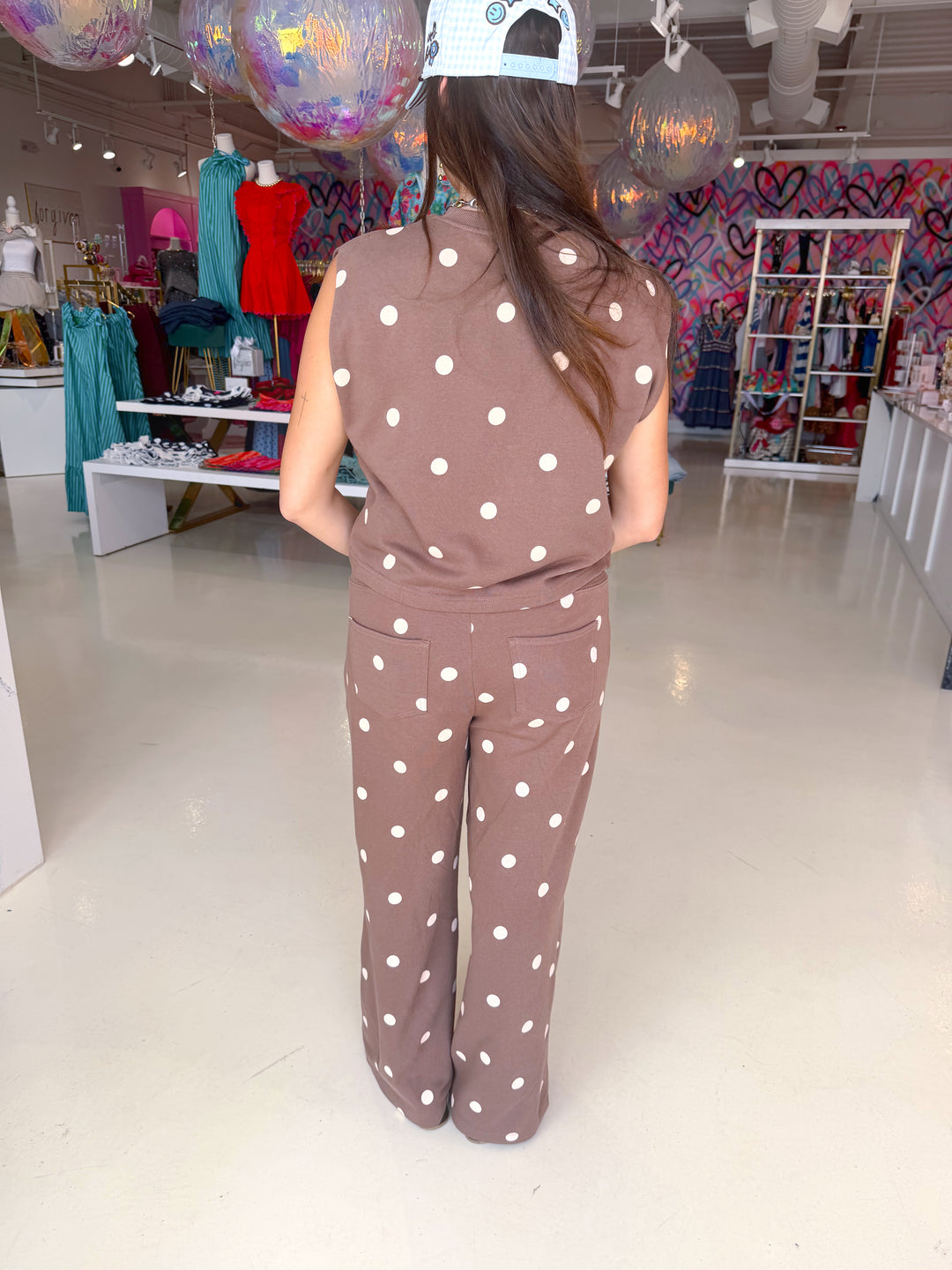 Mocha Polka Dot Set