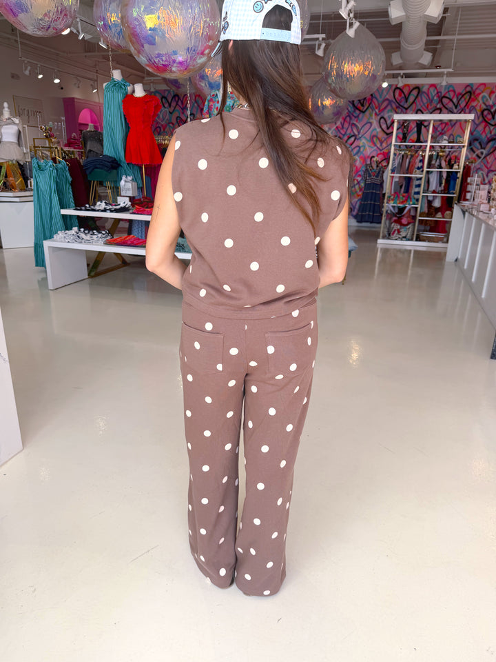 Mocha Polka Dot Set