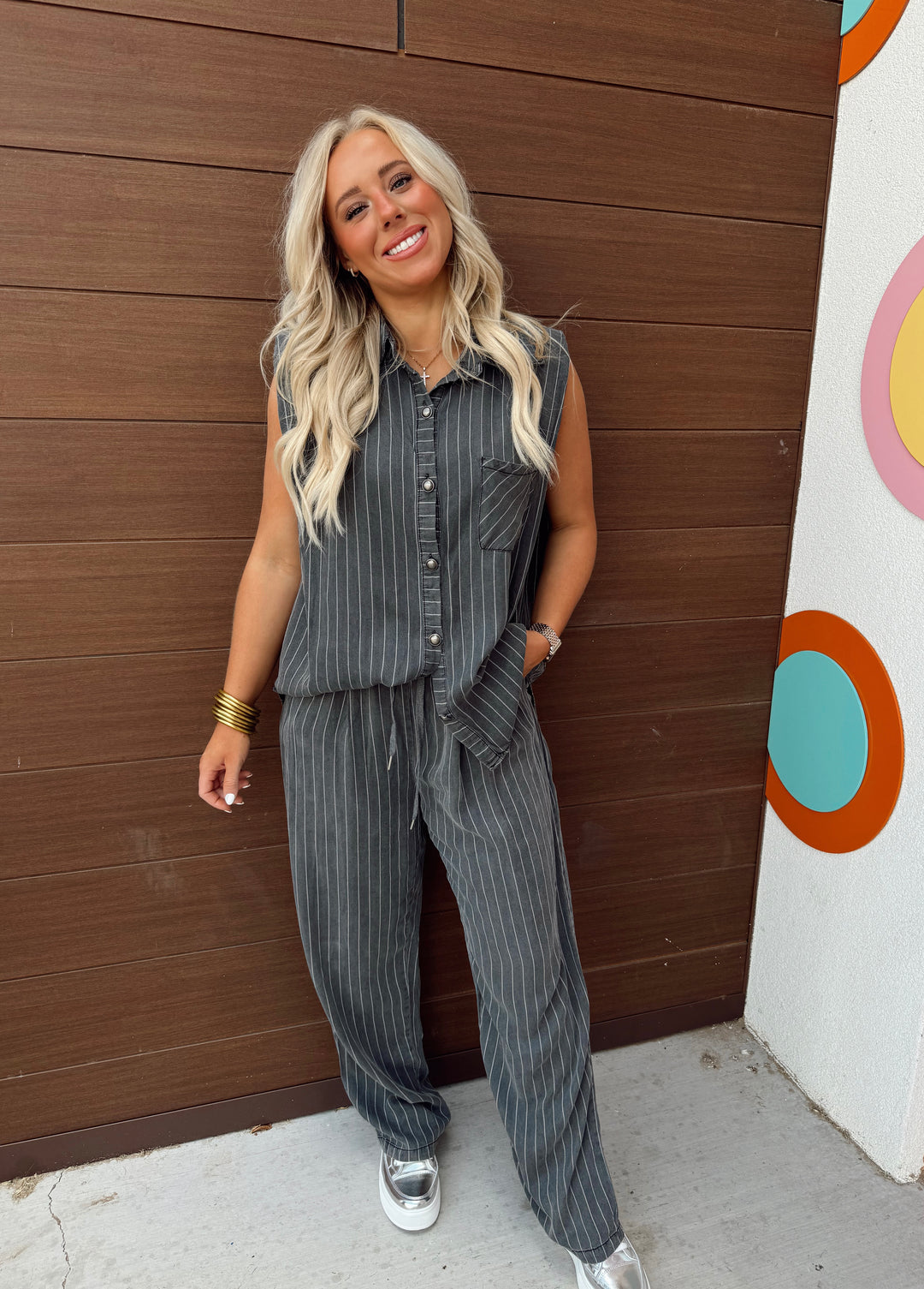 Shades of Grey Pantsuit Set