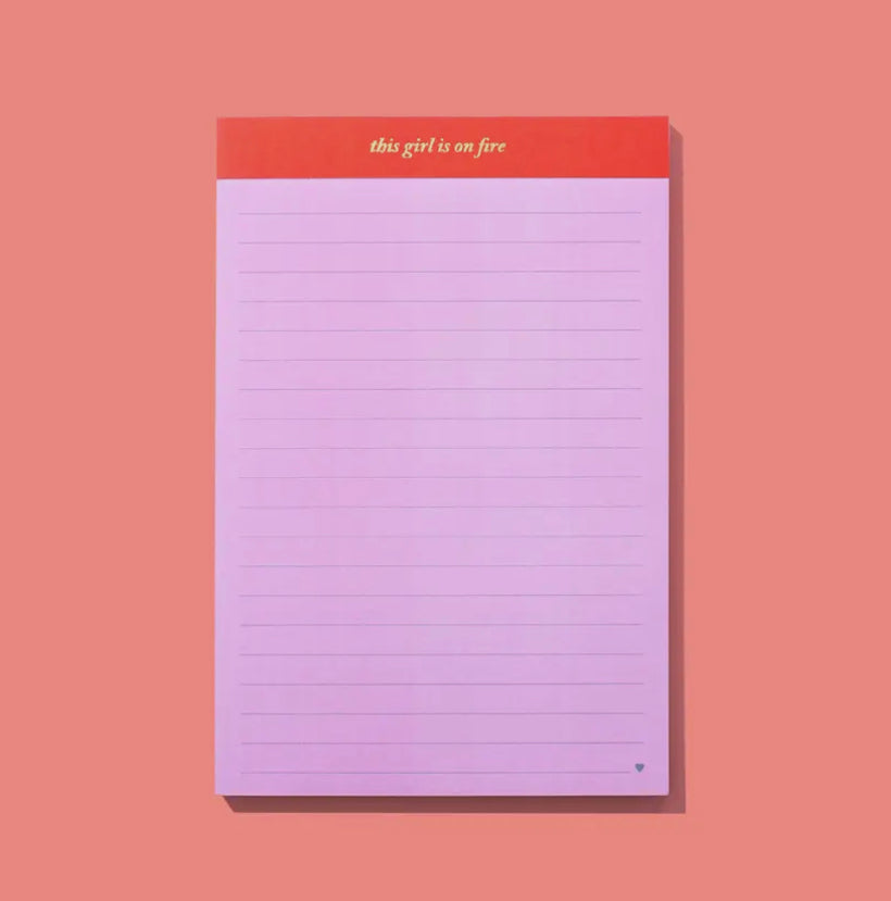 This Girl Is On Fire Notepad