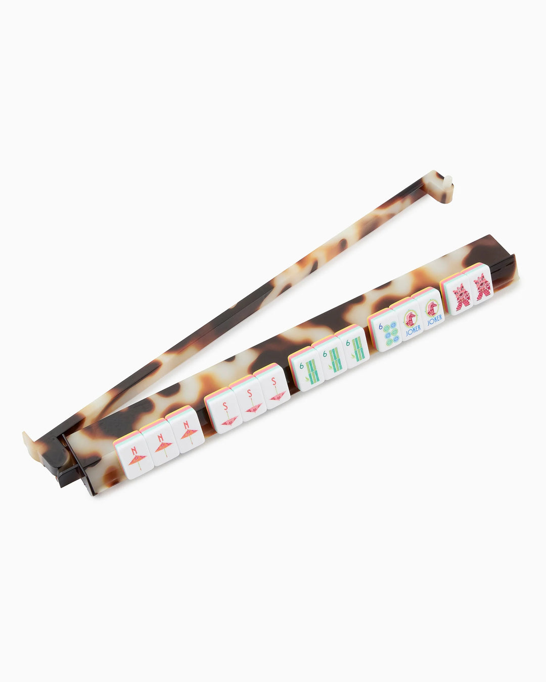 OH MY MAHJONG Blond Tortoise Rack and Pusher Set
