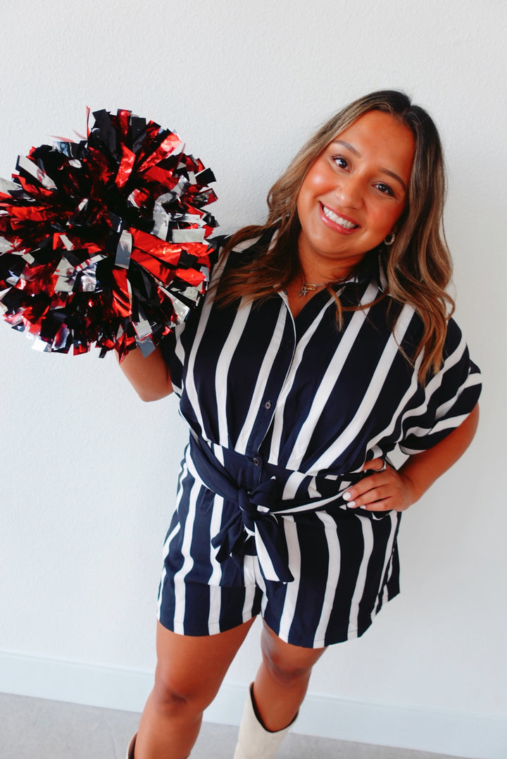 See You at the Jones Stripe Romper