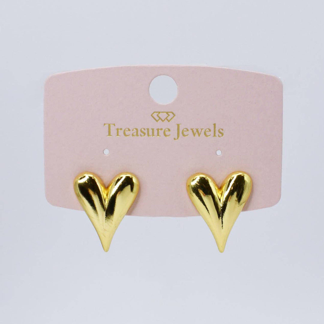 Big Heart Tear Stud