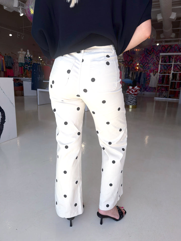 Polkadot Denim Pants