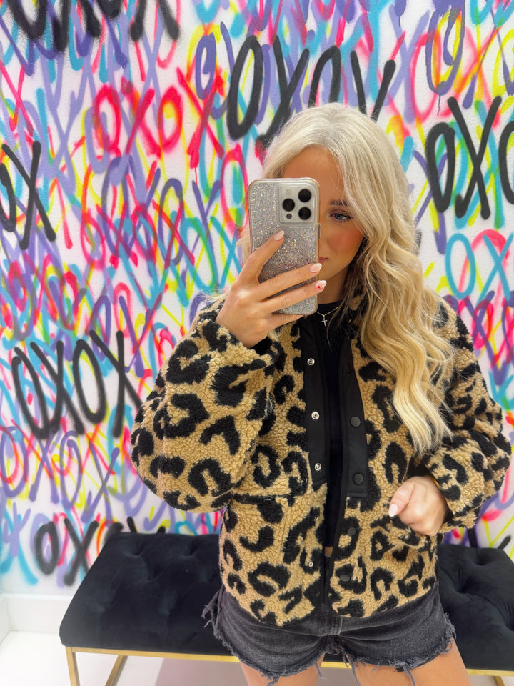 Love Me Leopard Sherpa Jacket