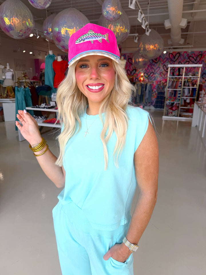 Reel-Y Busy Pink Suede Hat