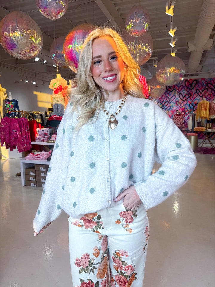 Spring Fling Polka Dot Button Down